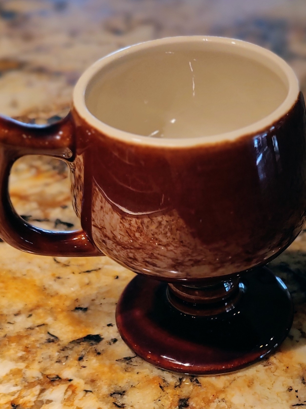 Brown Ceramic Pedestal Mug - Home Dining